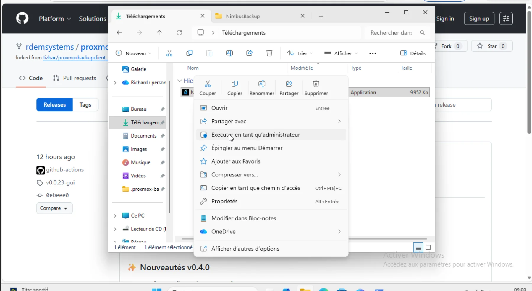 Right-click > Run as administrator